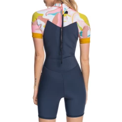 Roxy 2/2 Syncro Short Sleeve Back Zip Springsuit - Women's -Roxy Sales roxy 2 2 syncro short sleeve back zip springsuit women s 2
