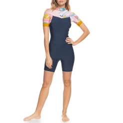 Roxy 2/2 Syncro Short Sleeve Back Zip Springsuit - Women's -Roxy Sales roxy 2 2 syncro short sleeve back zip springsuit women s 3