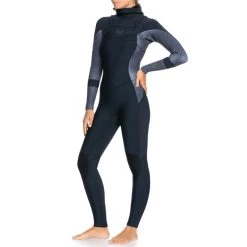 Roxy 5/4/3 Syncro Chest Zip Hooded Wetsuit - Women's -Roxy Sales roxy 5 4 3 syncro chest zip hooded wetsuit women s 2